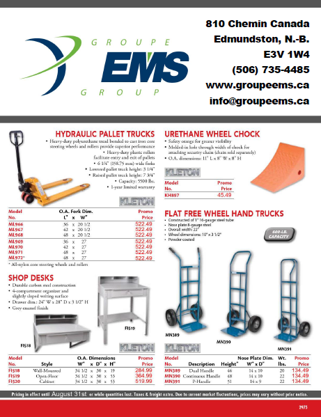 PROMOTIONS SUR ÉQUIPEMENTS DE TRANSPORT ET BUREAUX