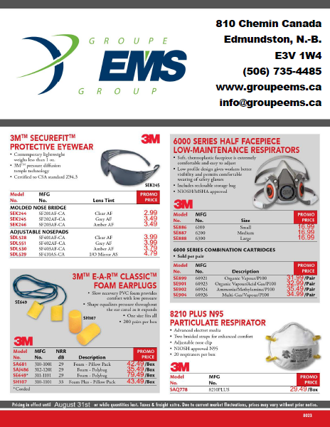 PROMOTIONS SUR ÉQUIPEMENTS DE PROTECTION