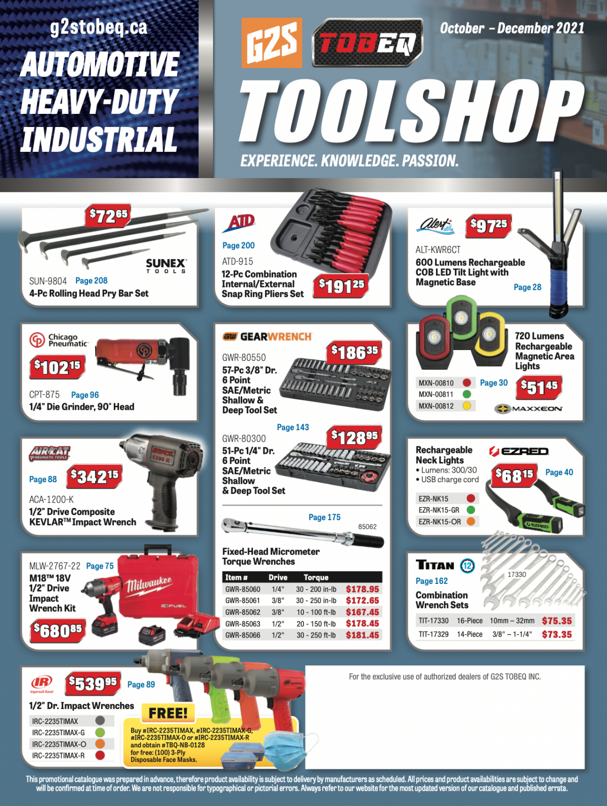 PROMOTIONAL CATALOGUE - INDUSTRIAL EQUIPMENT